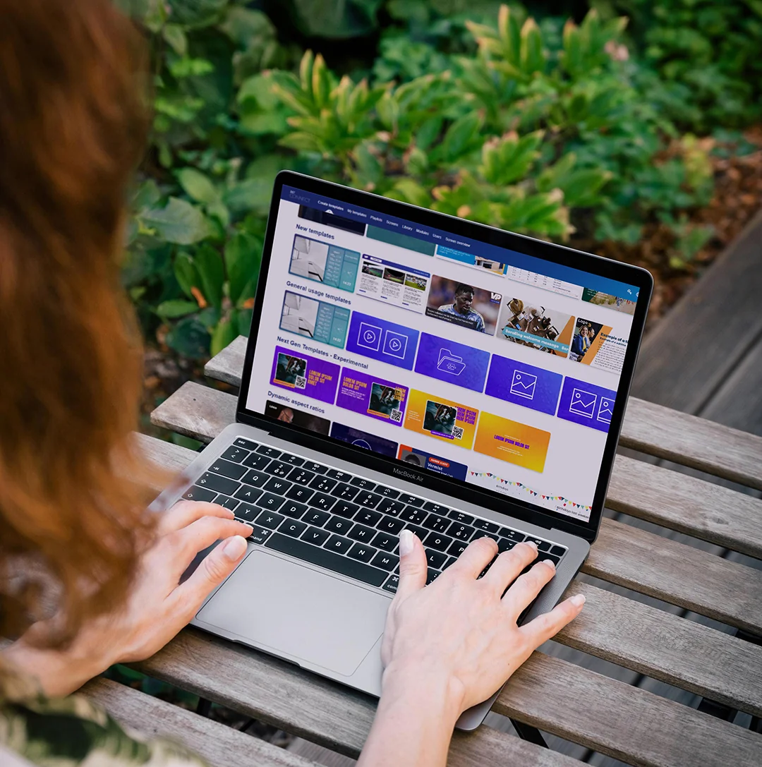 Content beheren voor digital signage vanaf een laptop